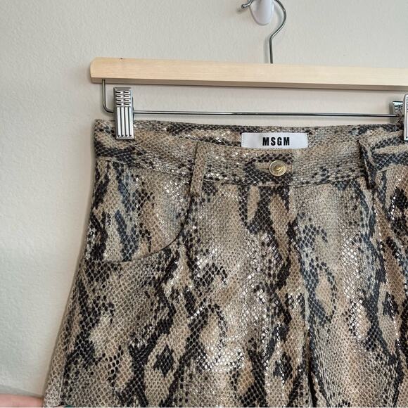 MSGM Python Print High Waisted Straight Leg Pants size 38 - Picture 5 of 11